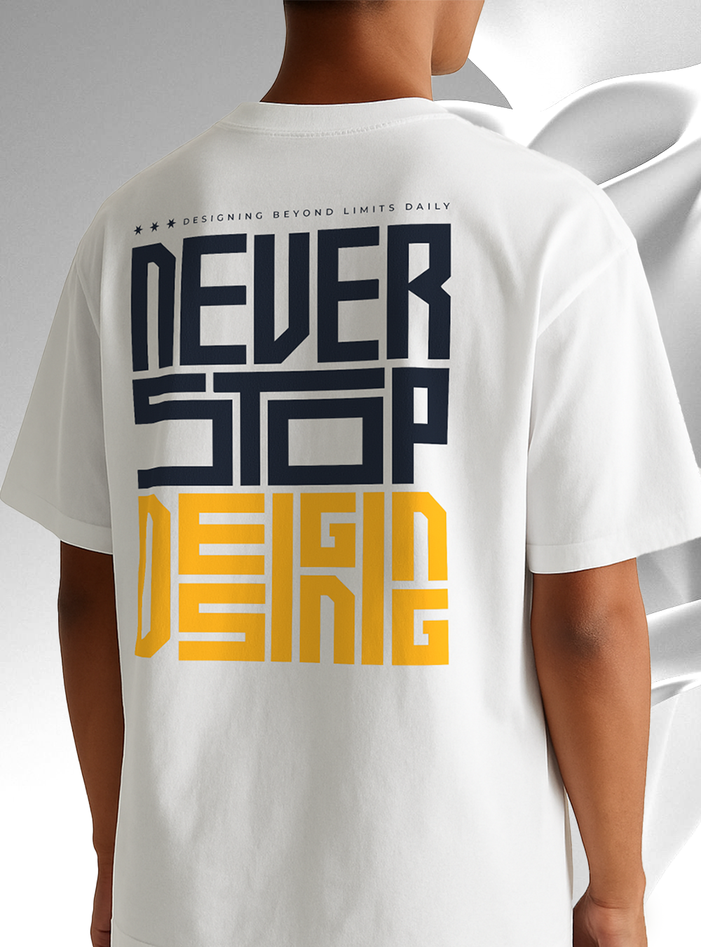 Never Stop Designing - Unisex Oversized Classic T-Shirt
